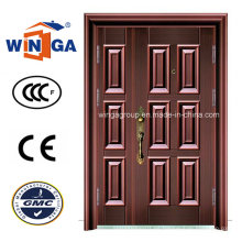 Puerta de cobre de la seguridad del metal del acero del hierro del color de bronce (W-STZ-03)